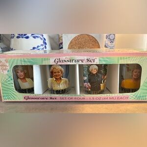 Brand new Golden Girls Glassware Shot size set
